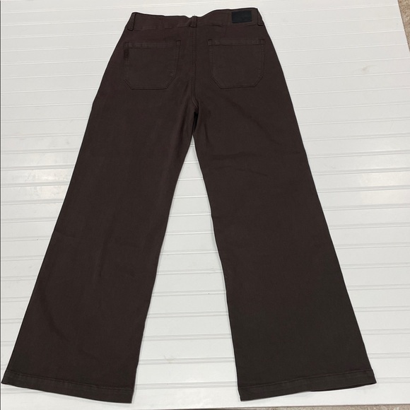 PAIGE Brooklyn Wide Waist Band Double Button High Rise Wide Leg Pants Size 30 - Picture 6 of 10